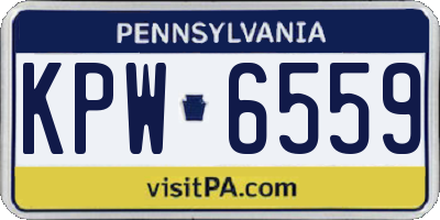 PA license plate KPW6559