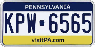 PA license plate KPW6565