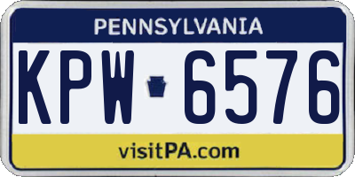 PA license plate KPW6576