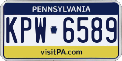 PA license plate KPW6589