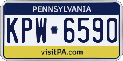 PA license plate KPW6590