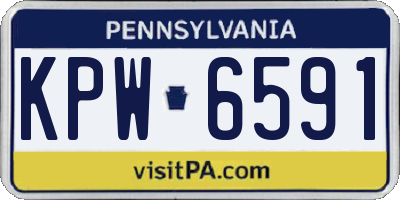 PA license plate KPW6591