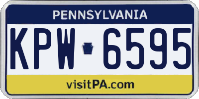 PA license plate KPW6595