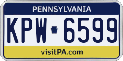 PA license plate KPW6599