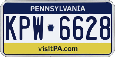 PA license plate KPW6628