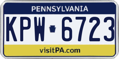 PA license plate KPW6723
