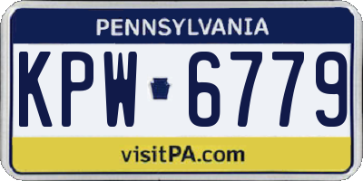 PA license plate KPW6779