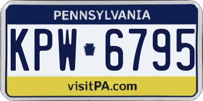 PA license plate KPW6795