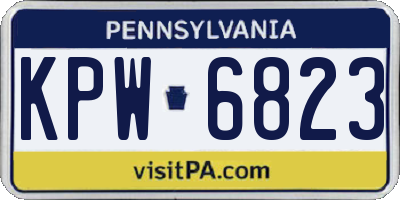 PA license plate KPW6823