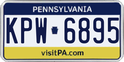 PA license plate KPW6895