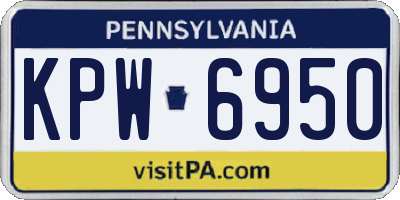 PA license plate KPW6950