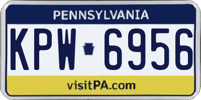 PA license plate KPW6956
