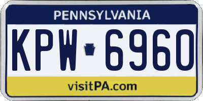 PA license plate KPW6960