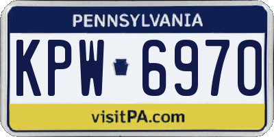 PA license plate KPW6970
