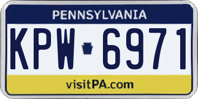 PA license plate KPW6971