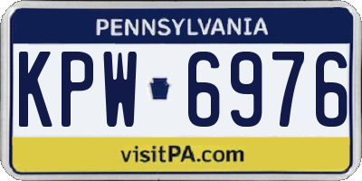 PA license plate KPW6976