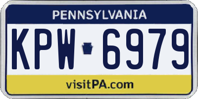 PA license plate KPW6979