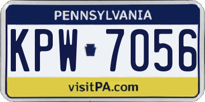 PA license plate KPW7056