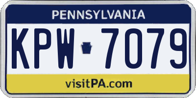 PA license plate KPW7079