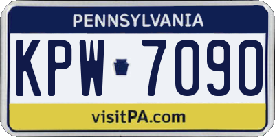 PA license plate KPW7090