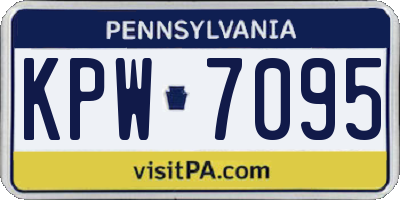 PA license plate KPW7095