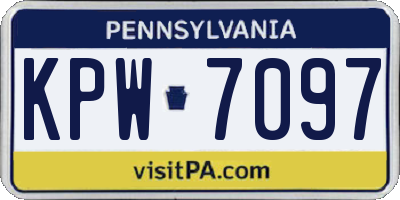 PA license plate KPW7097