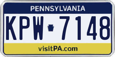 PA license plate KPW7148