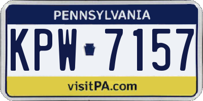 PA license plate KPW7157