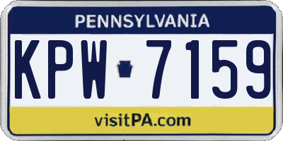 PA license plate KPW7159