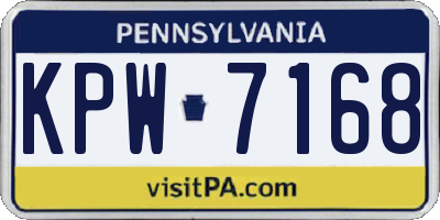 PA license plate KPW7168