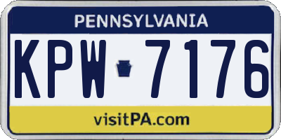 PA license plate KPW7176