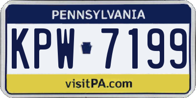 PA license plate KPW7199