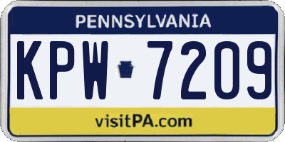 PA license plate KPW7209