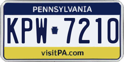PA license plate KPW7210
