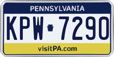 PA license plate KPW7290
