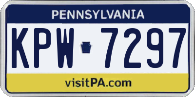 PA license plate KPW7297