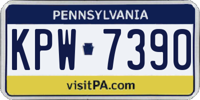 PA license plate KPW7390