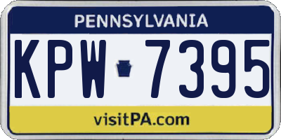 PA license plate KPW7395