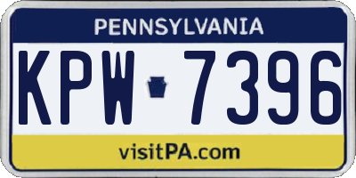 PA license plate KPW7396
