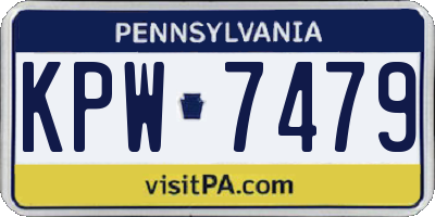 PA license plate KPW7479
