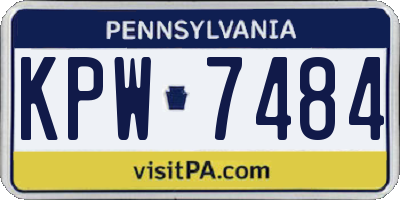 PA license plate KPW7484