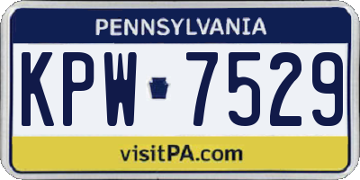 PA license plate KPW7529