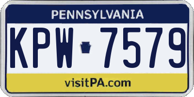 PA license plate KPW7579