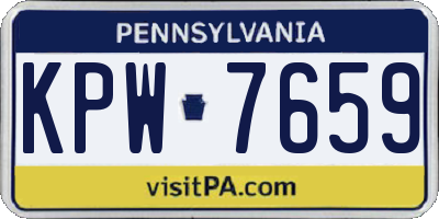 PA license plate KPW7659