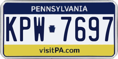 PA license plate KPW7697