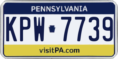 PA license plate KPW7739