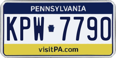 PA license plate KPW7790