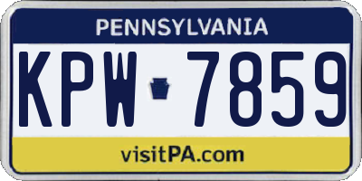 PA license plate KPW7859