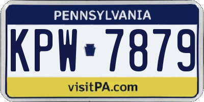 PA license plate KPW7879