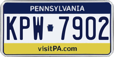 PA license plate KPW7902
